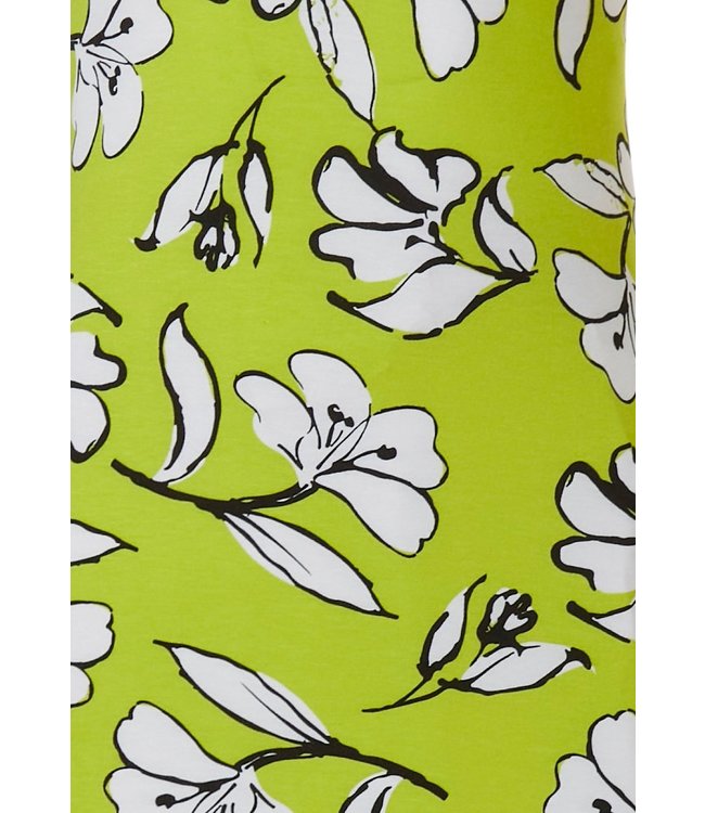 spaghetti strandjurk 'citrus green flower'