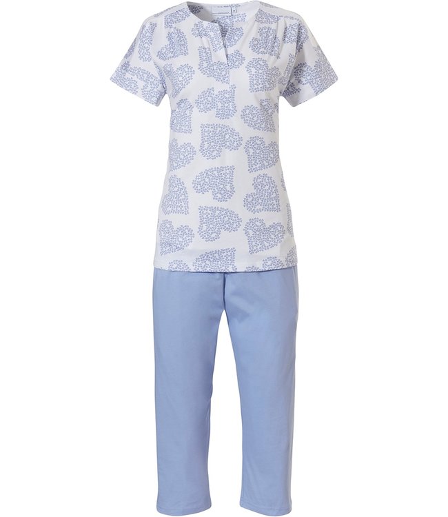 Pastunette short sleeve cotton pyjama 'heart of little hearts'