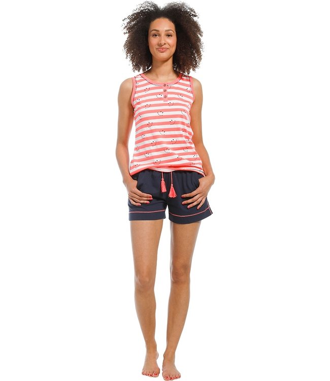 sleeveless shorty set 'I love it, sailor stripes'