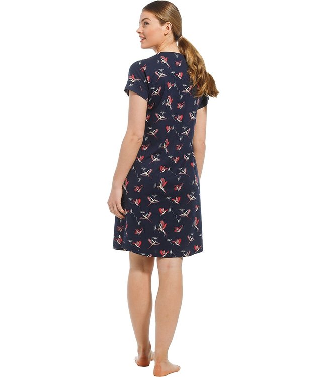 cotton short sleeve nightdress 'birds & wishes'