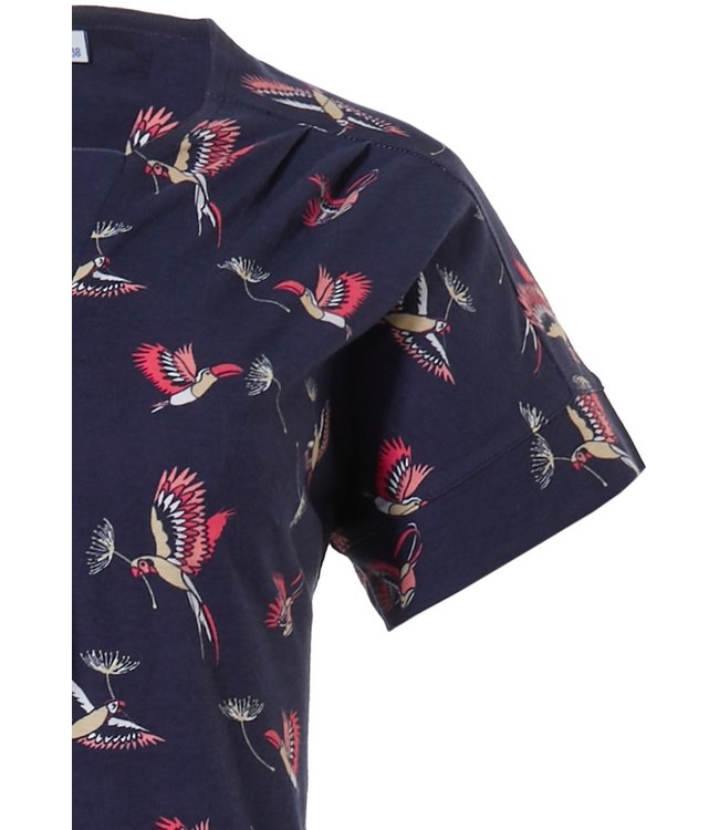 katoenen nachthemd met korte mouwen 'birds & wishes'