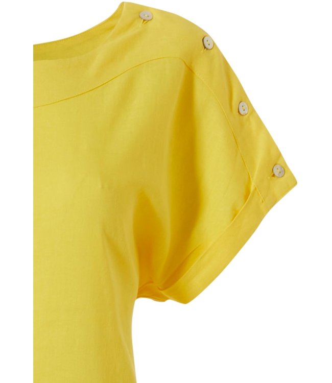 geweven jurk met korte mouwen en zakken 'sunny day'