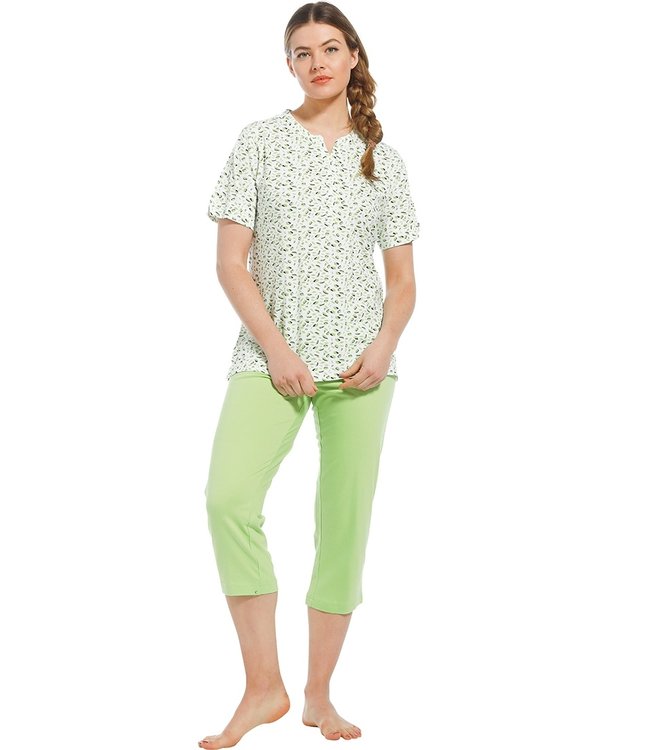 katoenen pyjama met korte mouwen 'innocent flower petals'