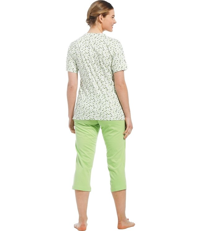 katoenen pyjama met korte mouwen 'innocent flower petals'