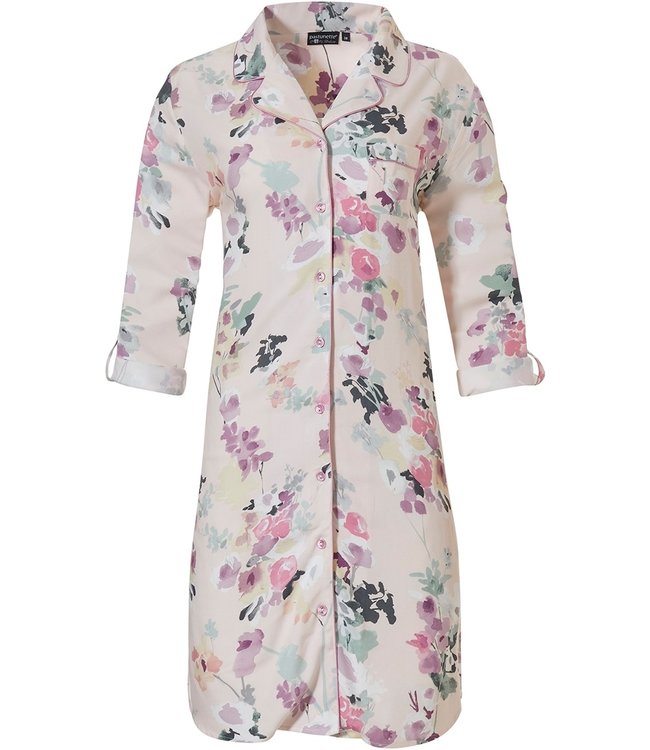 full button woven nightdress 'romantic blossom'