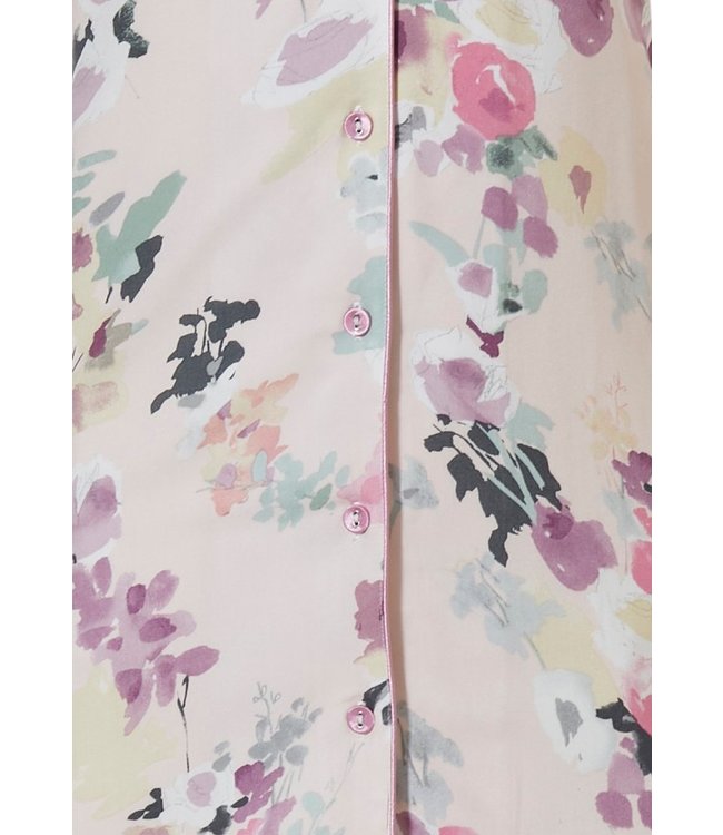 full button woven nightdress 'romantic blossom'