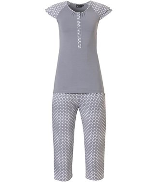 Pastunette Deluxe modal short sleeve pyjama set with buttons 'circles & stars'