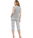 modal pyjama met korte mouwen en knopen 'circles & stars'