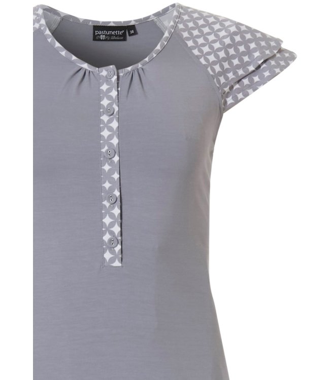 short sleeve modal pyjama with buttons 'circles & stars'