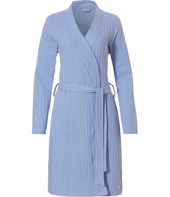 Pastunette lichtblauwe overslag kimono badjas 'cube it style'