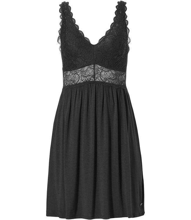 Pastunette Deluxe black nightdress 'romantic lace'