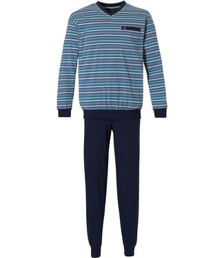 Robson sky blue cotton pyjama 'stripes all the way'