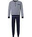 Pastunette for Men grey cotton pyjama set with buttons 'checked up'