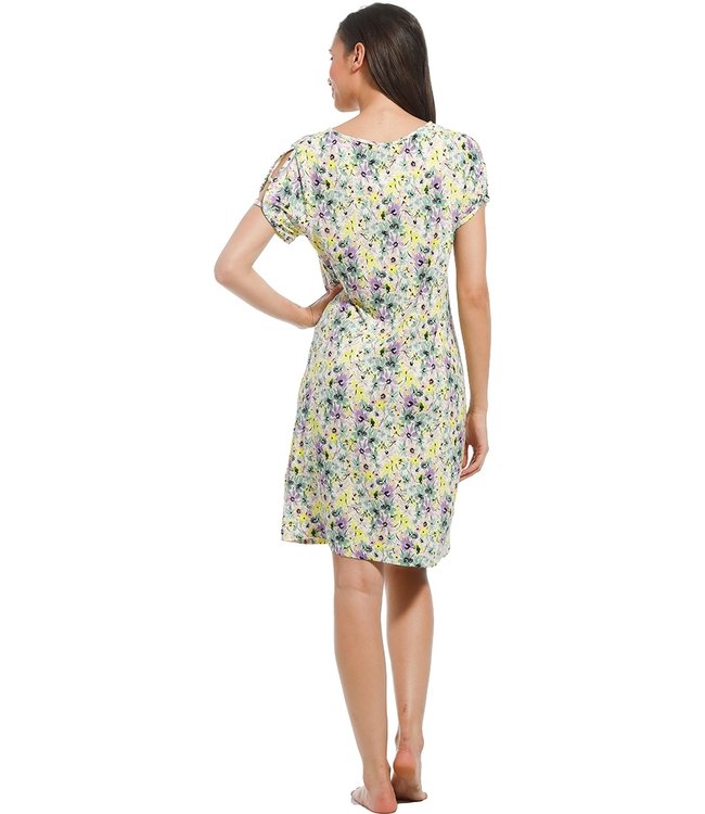 strandjurkje met korte mouwen 'spring flowers'