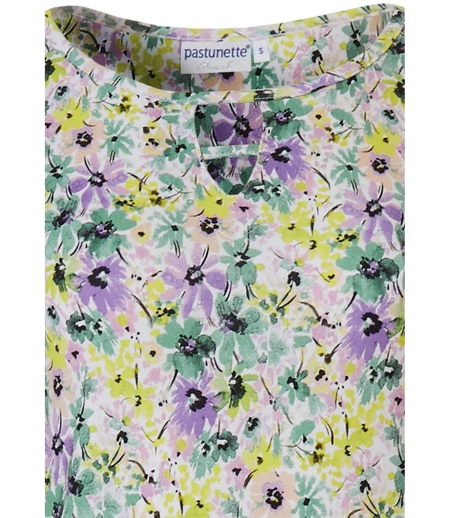 strandjurkje met korte mouwen 'spring flowers'