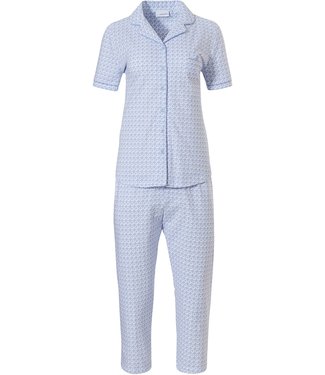 Pastunette cotton full button pyjama 'crosses in circles'