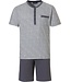 Pastunette for Men cotton shorty set with buttons 'geometric triangle stripes'