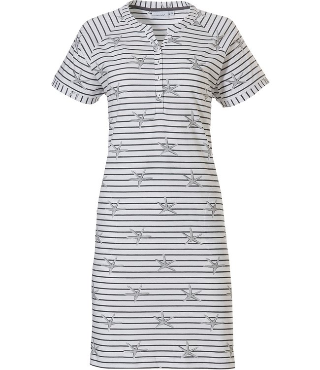 Pastunette stripey short sleeve nightdress 'by the seashore'