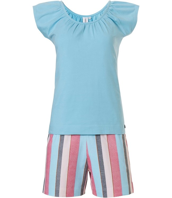shorty set met korte mouwen 'seaside stripes sparkles'