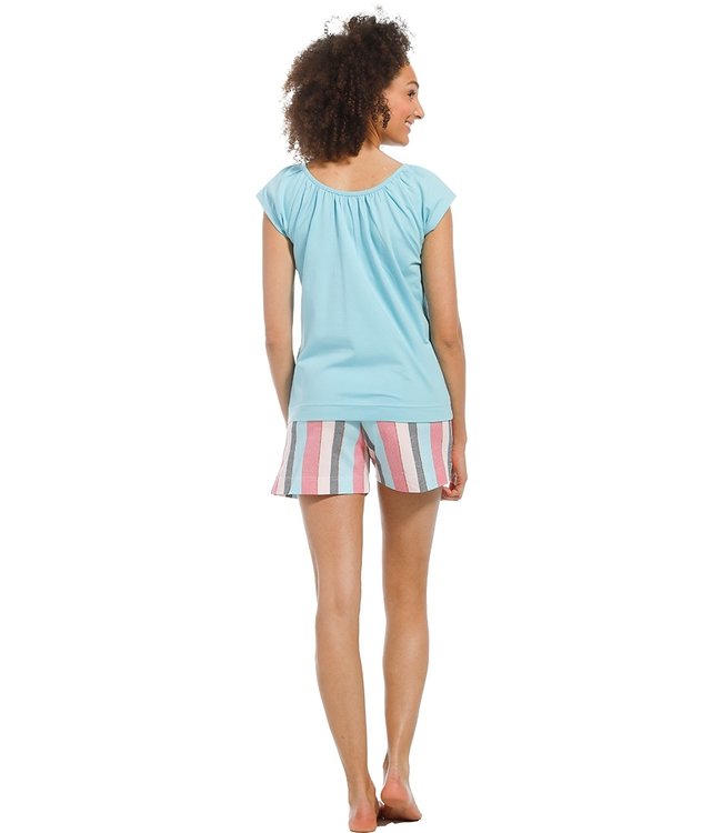 shorty set met korte mouwen 'seaside stripes sparkles'