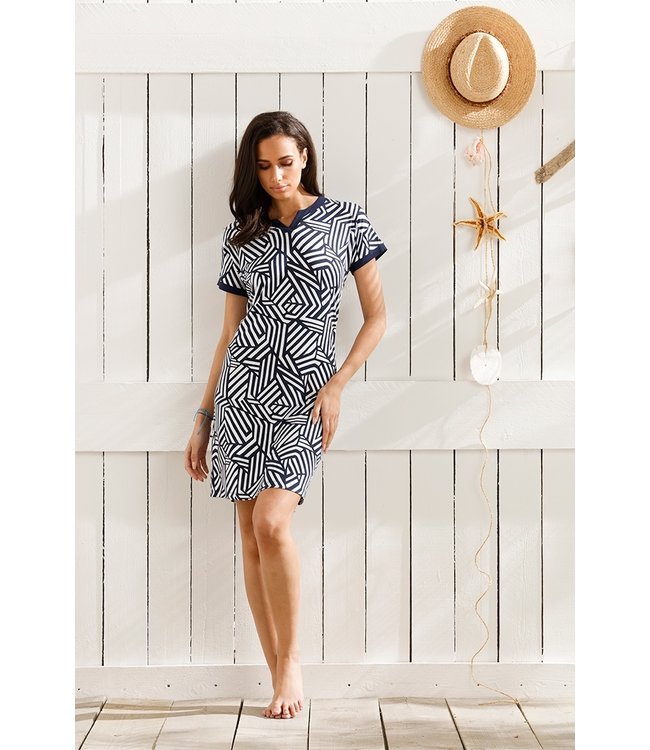 strandjurkje met korte mouwen 'graphic art'