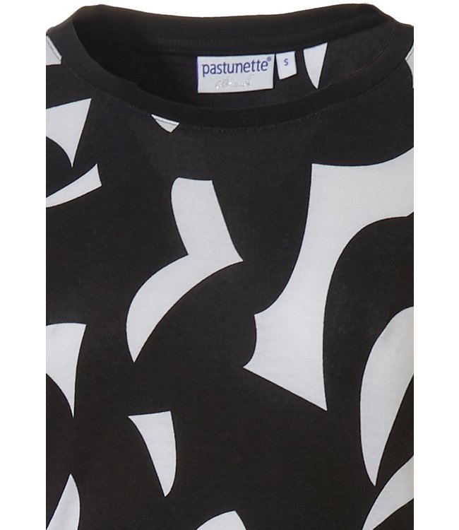 strandjurkje met korte mouwen 'monochrome art'