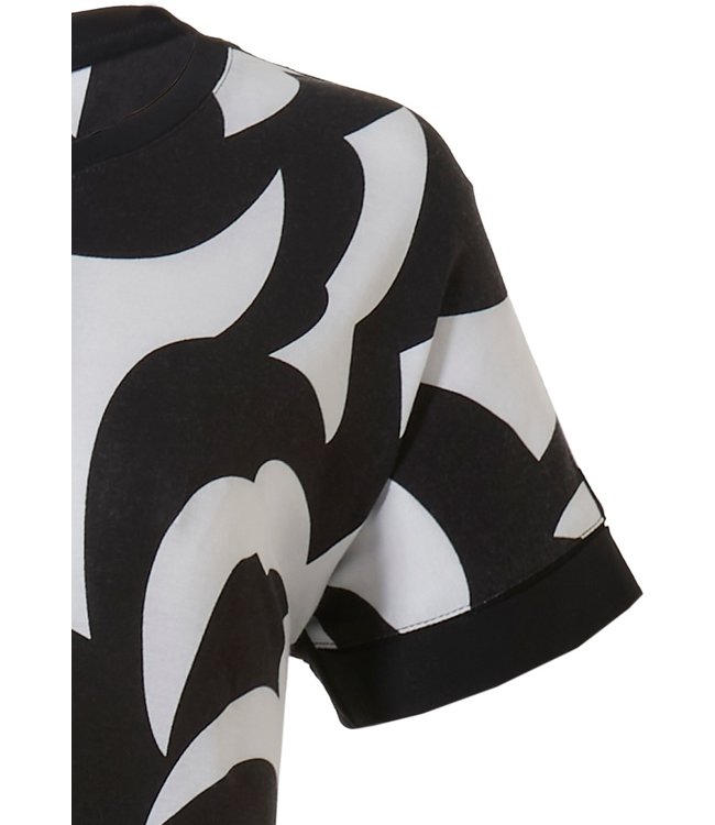 strandjurkje met korte mouwen 'monochrome art'