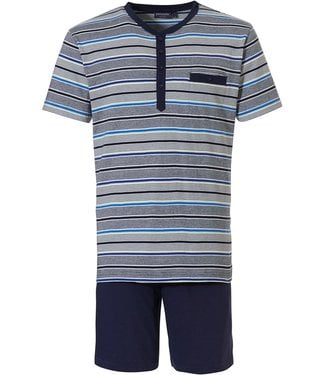 Pastunette for Men katoenen heren shortama set 'mixed stipes'