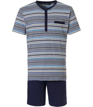 Pastunette for Men mens cotton shorty set 'mixed stipes'