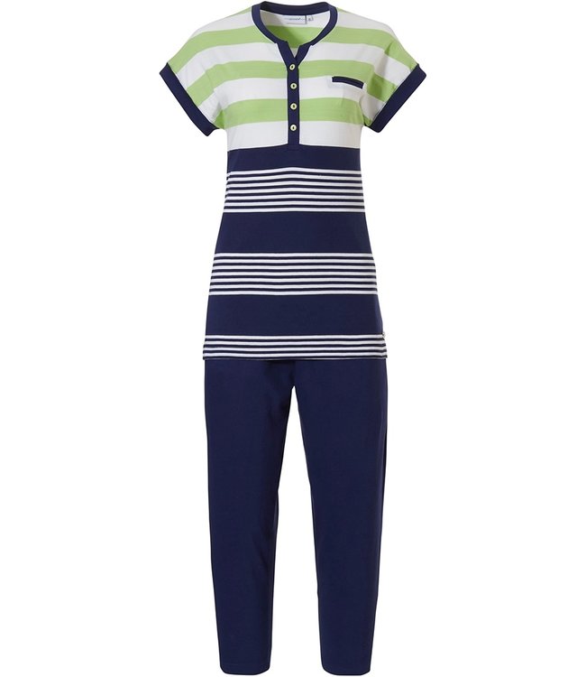 Pastunette katoenen pyjama met korte mouwen 'all bout stripes'