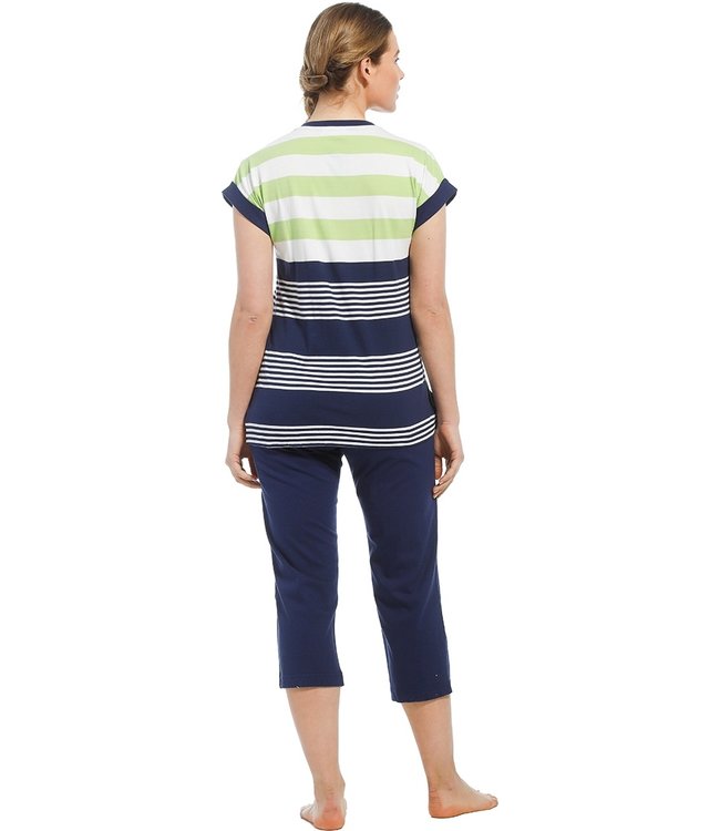 katoenen pyjama met korte mouwen 'all bout stripes'