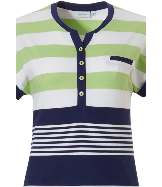 katoenen pyjama met korte mouwen 'all bout stripes'