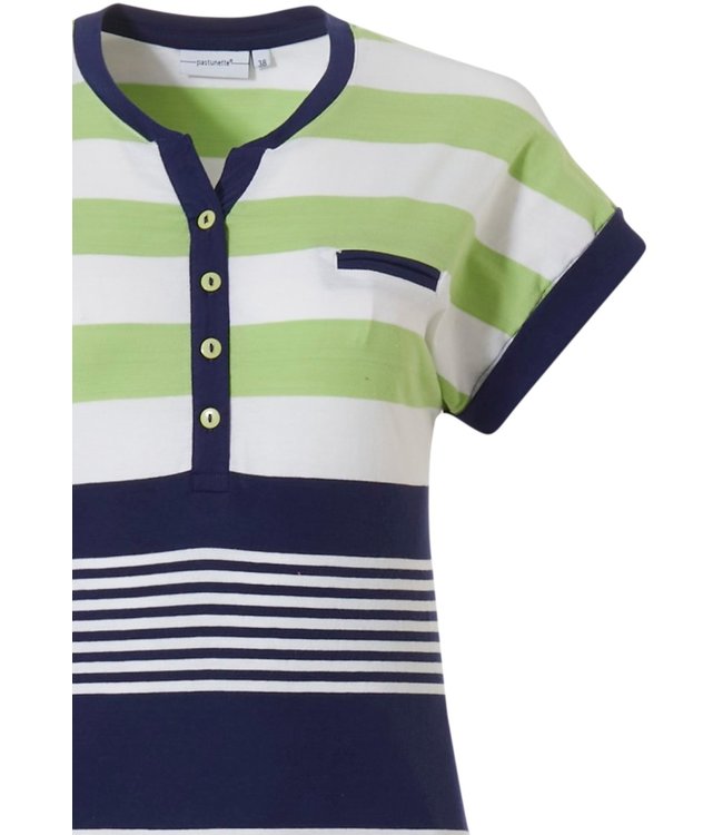 katoenen pyjama met korte mouwen 'all bout stripes'