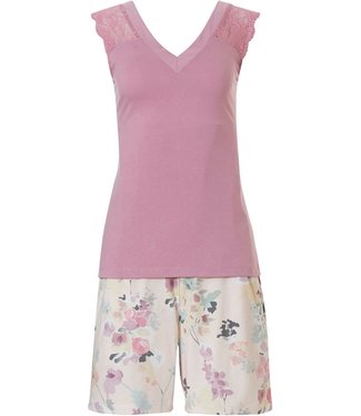 Pastunette Deluxe sleeveless shorty set 'romantic blossom & lace'