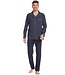 dark blue full button cotton pyjama 'chain link'