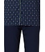 dark blue full button cotton pyjama 'chain link'