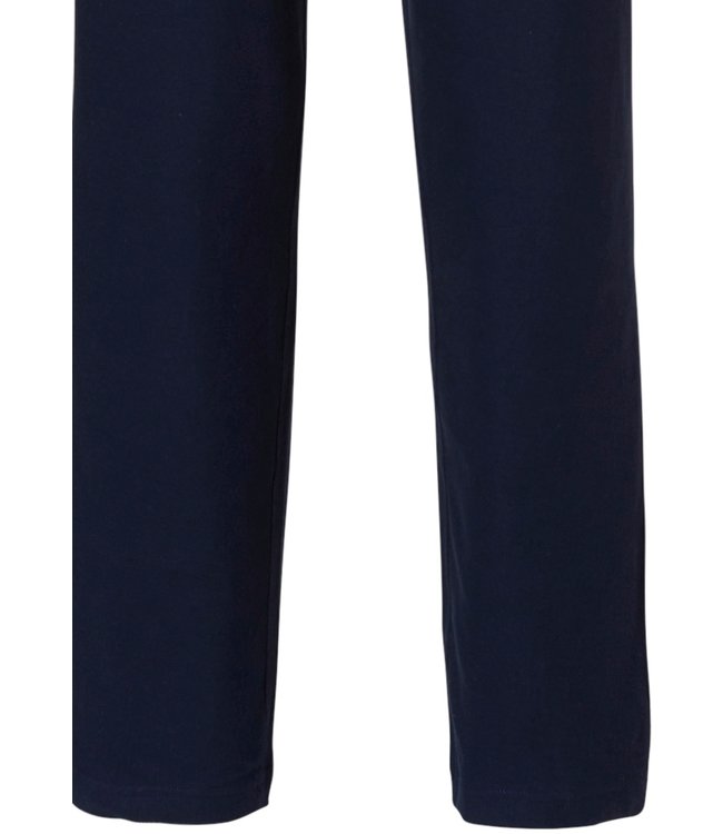 donkerblauwe katoenen doorknoop heren pyjama 'chain link'