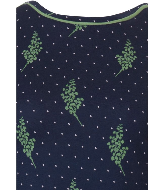 ladies wide neck cotton-modal nightdress 'winter floral charm'