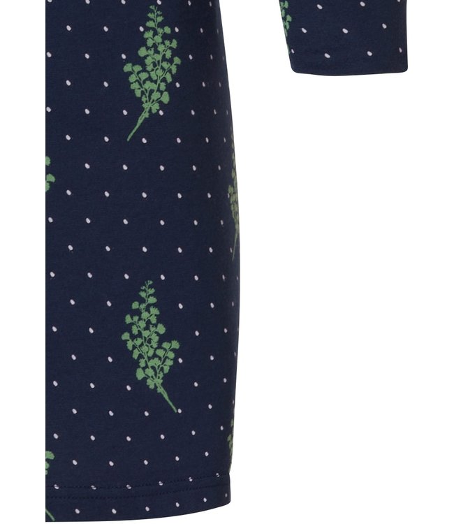 dames nachthemd van katoen-modal met wijde hals 'winter floral charm'