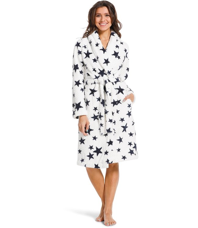 zachte fleece badjas 'trendy stars★'