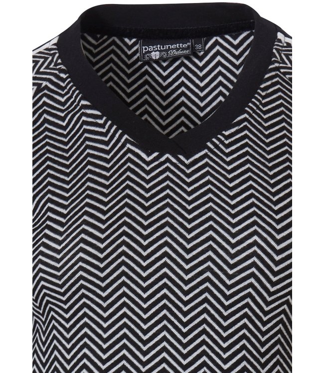 ladies 'v' neck homedress 'sporty monochrome chic fashion'