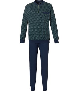 Robson green long sleeve cotton pyjama with buttons 'geometrical arches'