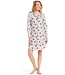 full button cotton nightdress 'striped floral beauty'