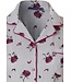 full button cotton nightdress 'striped floral beauty'