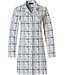 full button french terry nightshirt 'mysterious circles & checks'
