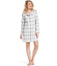 full button french terry nightshirt 'mysterious circles & checks'