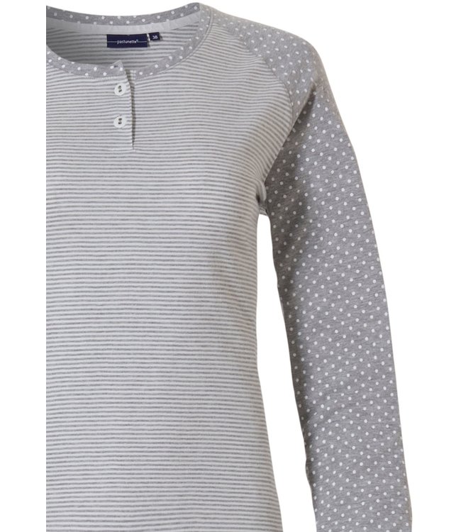 ladies cotton-mix lounge pyjama 'just dotty & stripes'