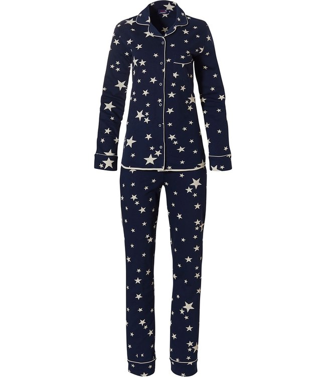 Rebelle full button  cotton french terry pyjama 'trendy nightsky stars ★'