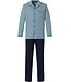 mens full button cotton pyjama set 'trendy hexagon star'