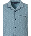 mens full button cotton pyjama set 'trendy hexagon star'
